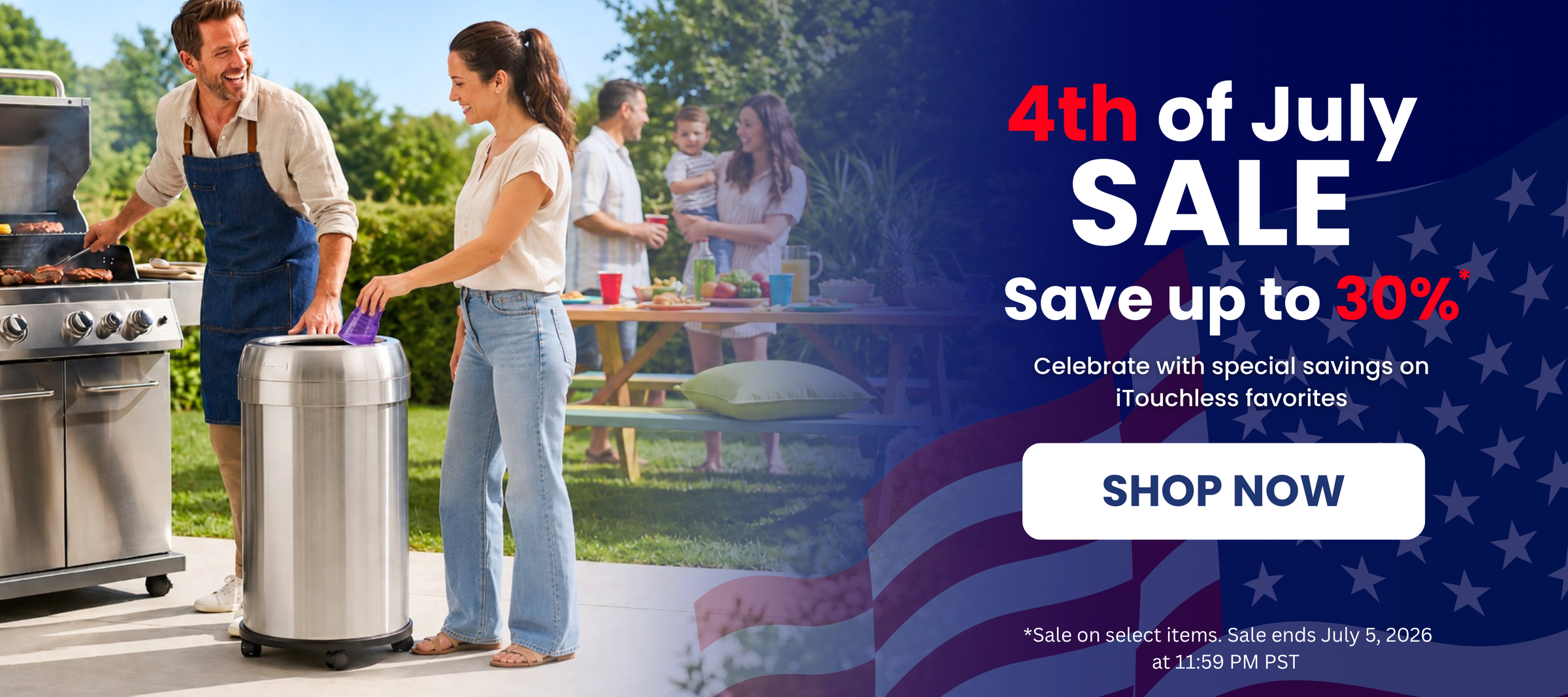 July 4th sale desktop banner