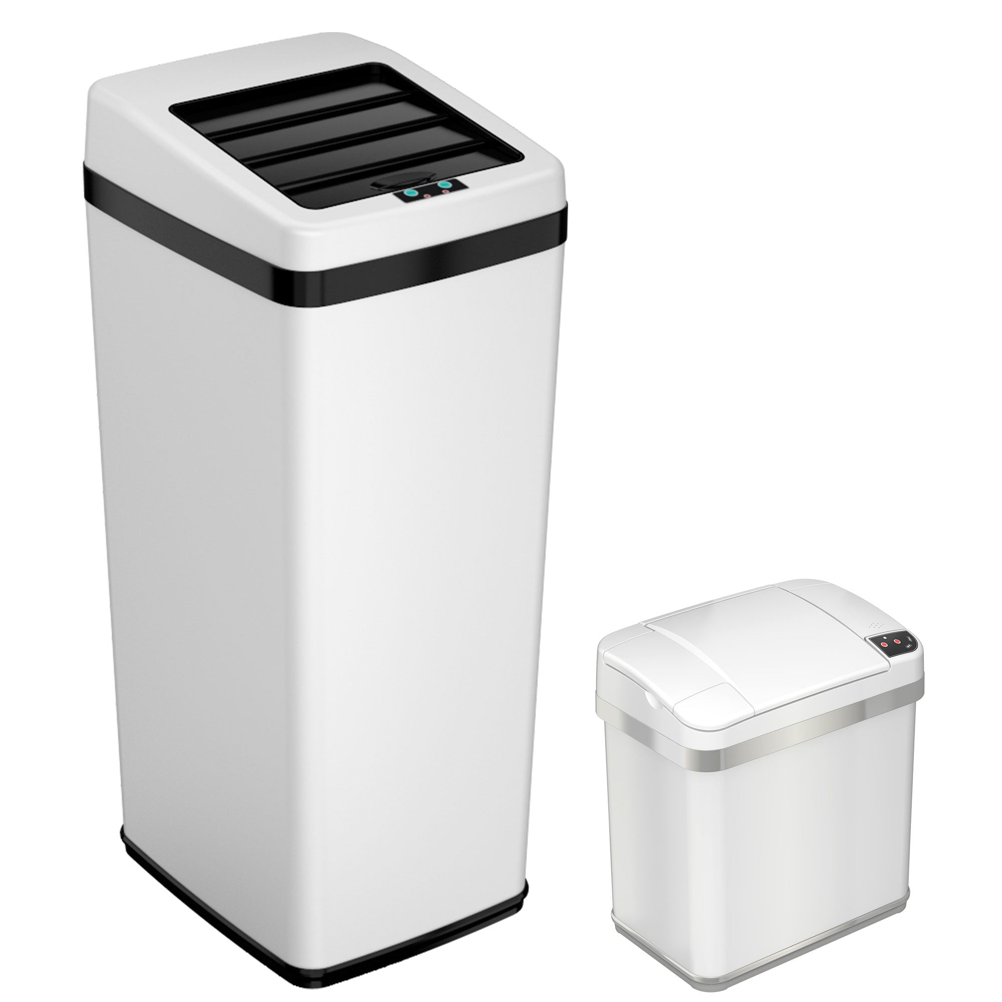 52 L / 14 Gal and 10 L / 2.5 Gal Combo Pack White Stainless Steel