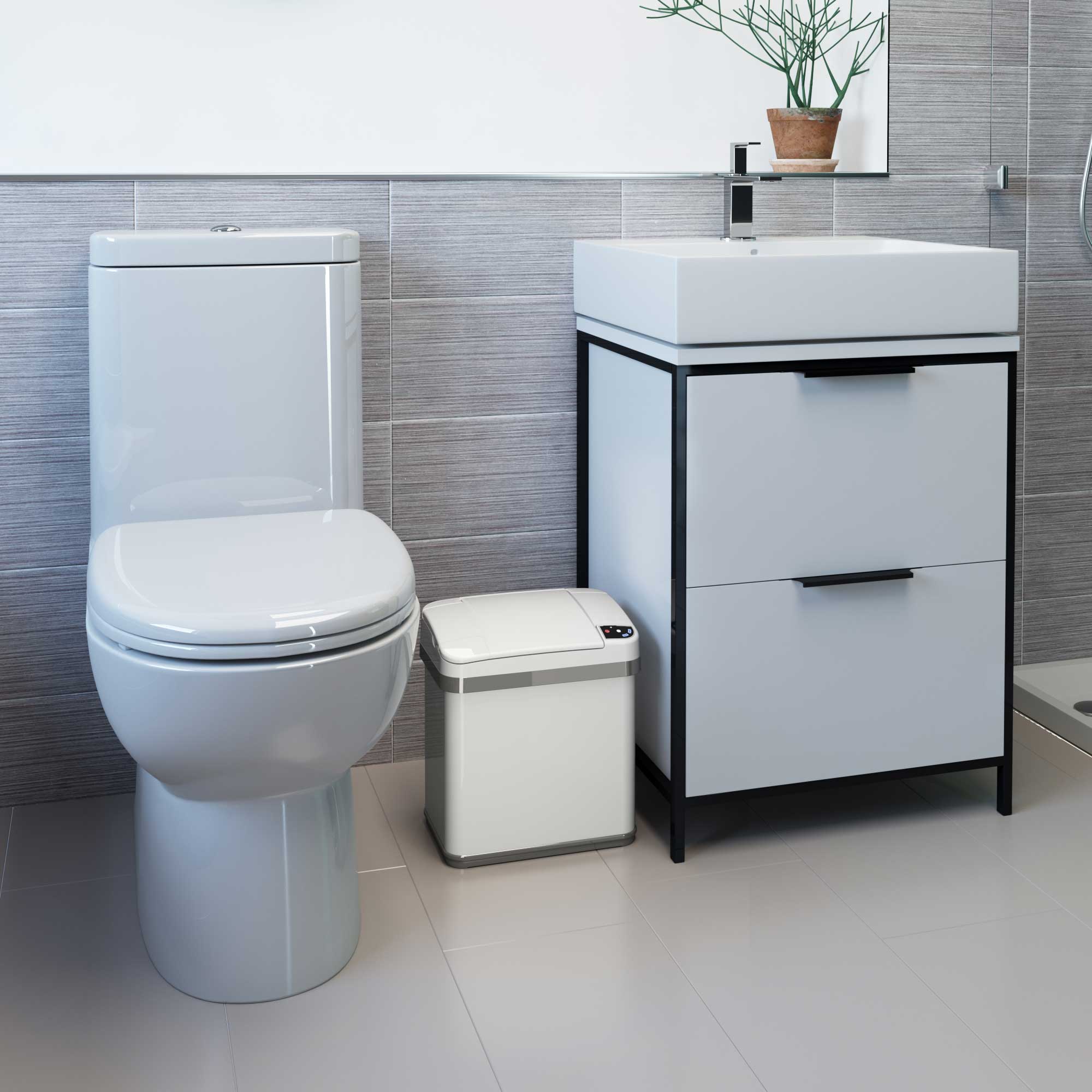 52 L / 14 Gal and 10 L / 2.5 Gal Combo Pack White Stainless Steel