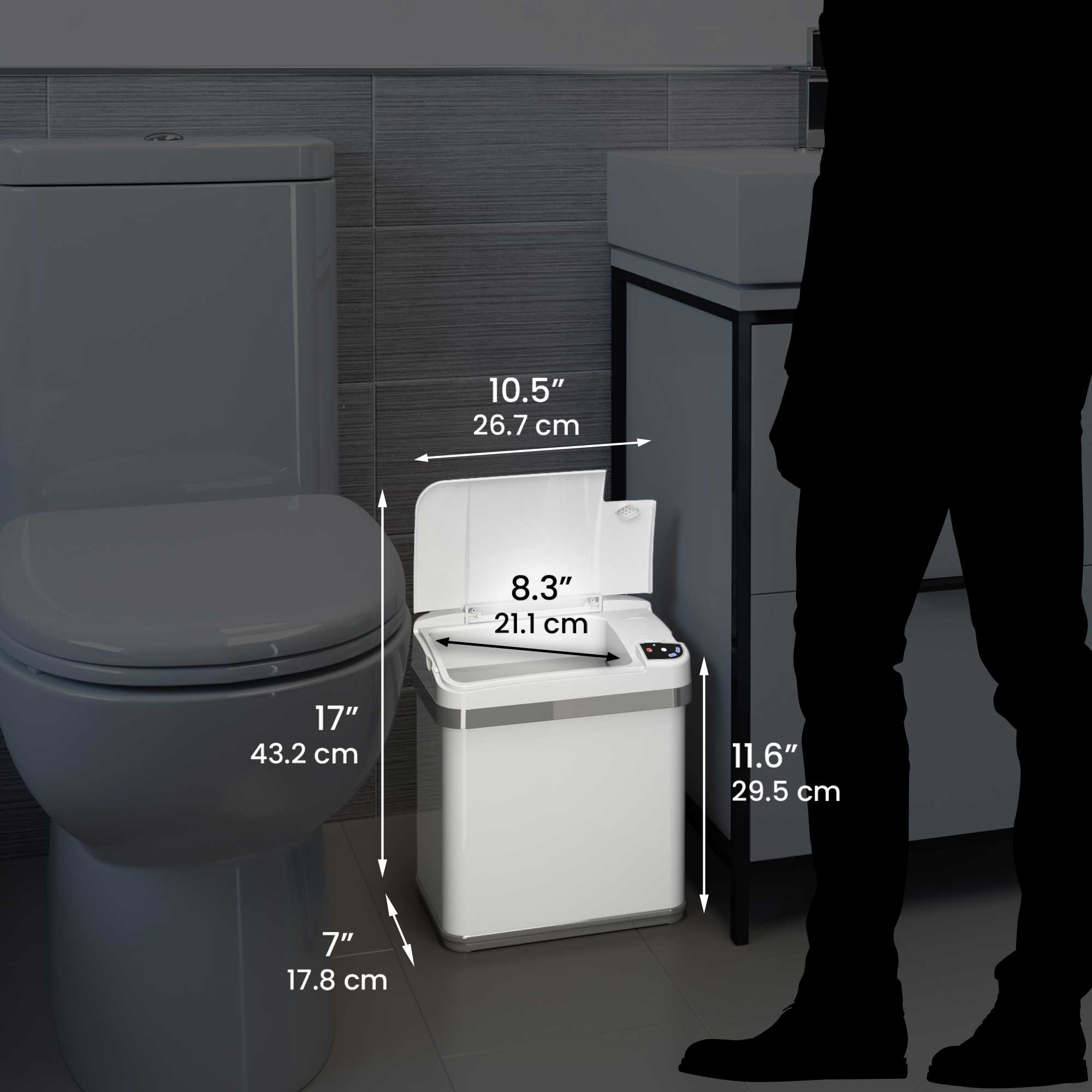 52 L / 14 Gal and 10 L / 2.5 Gal Combo Pack White Stainless Steel