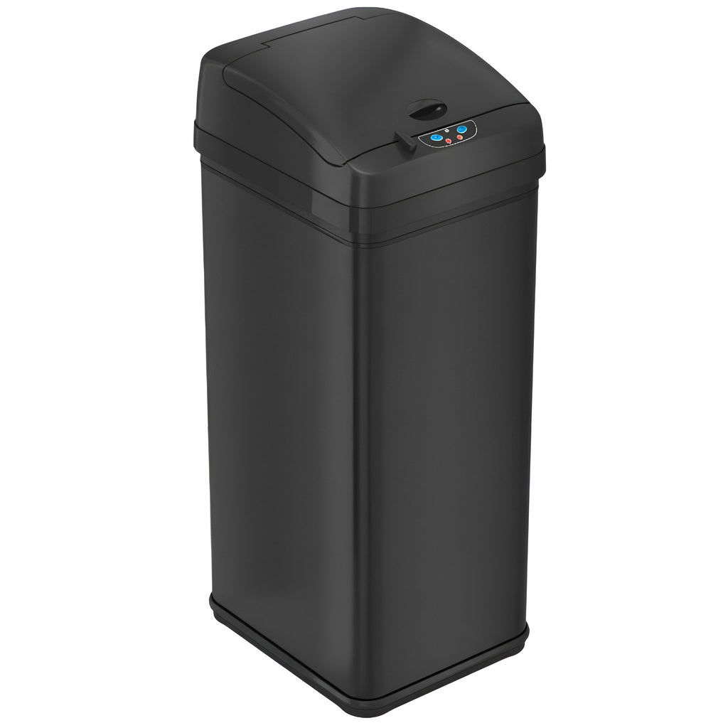 50 Liter / 13 Gallon Matte Black Stainless Steel Sensor Kitchen Trash ...