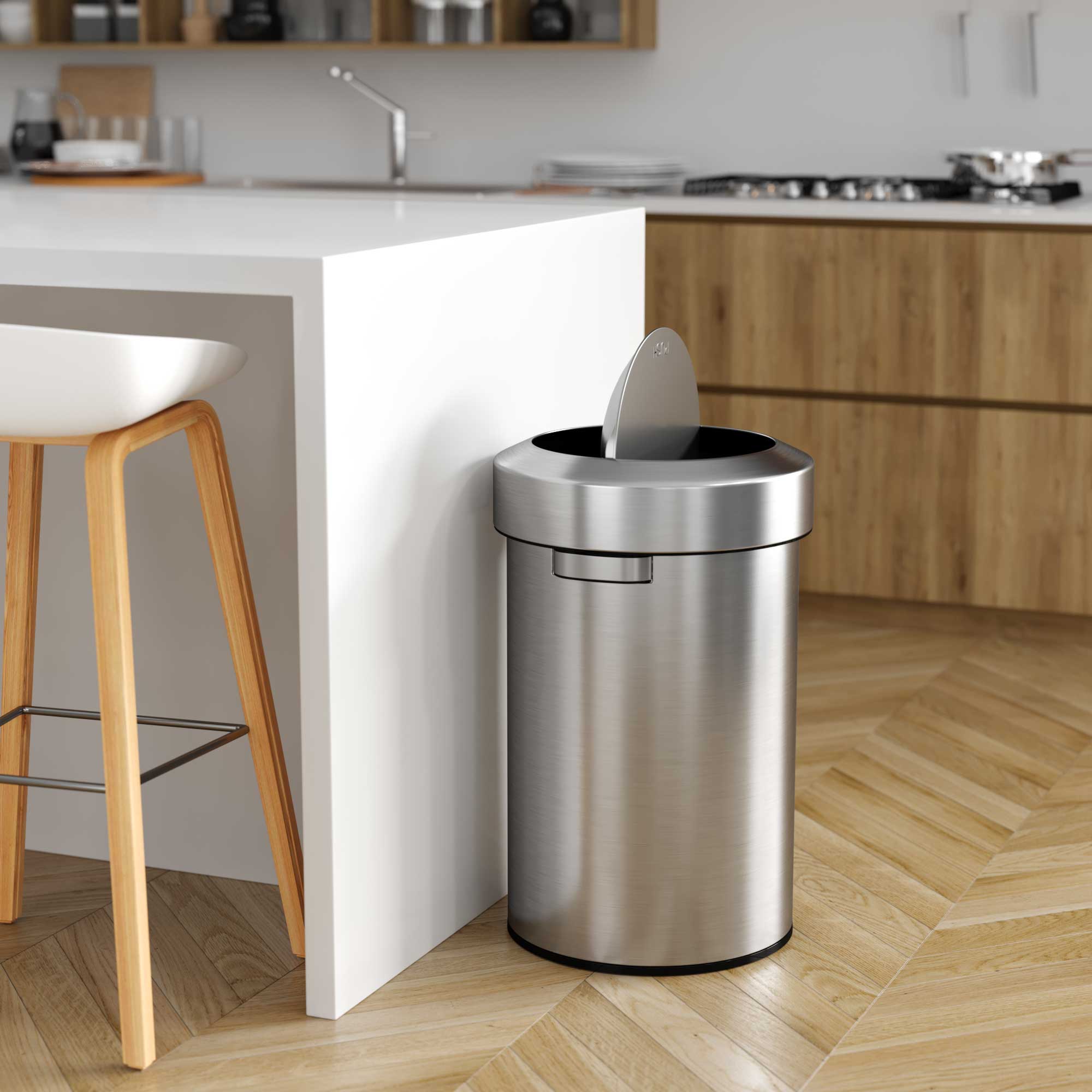 64 Liter / 17 Gallon Titan Stainless Steel Swing Open Top Kitchen