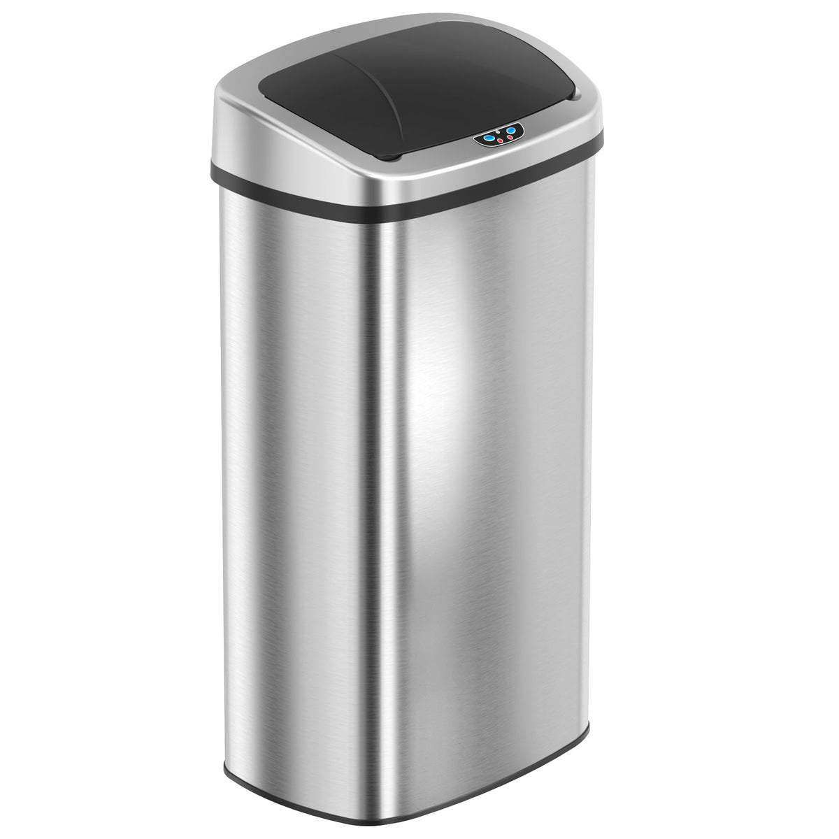 iTouchless 24 gallon Oval Sensor Kitchen Trash Can with AbsorbX Odor Filter