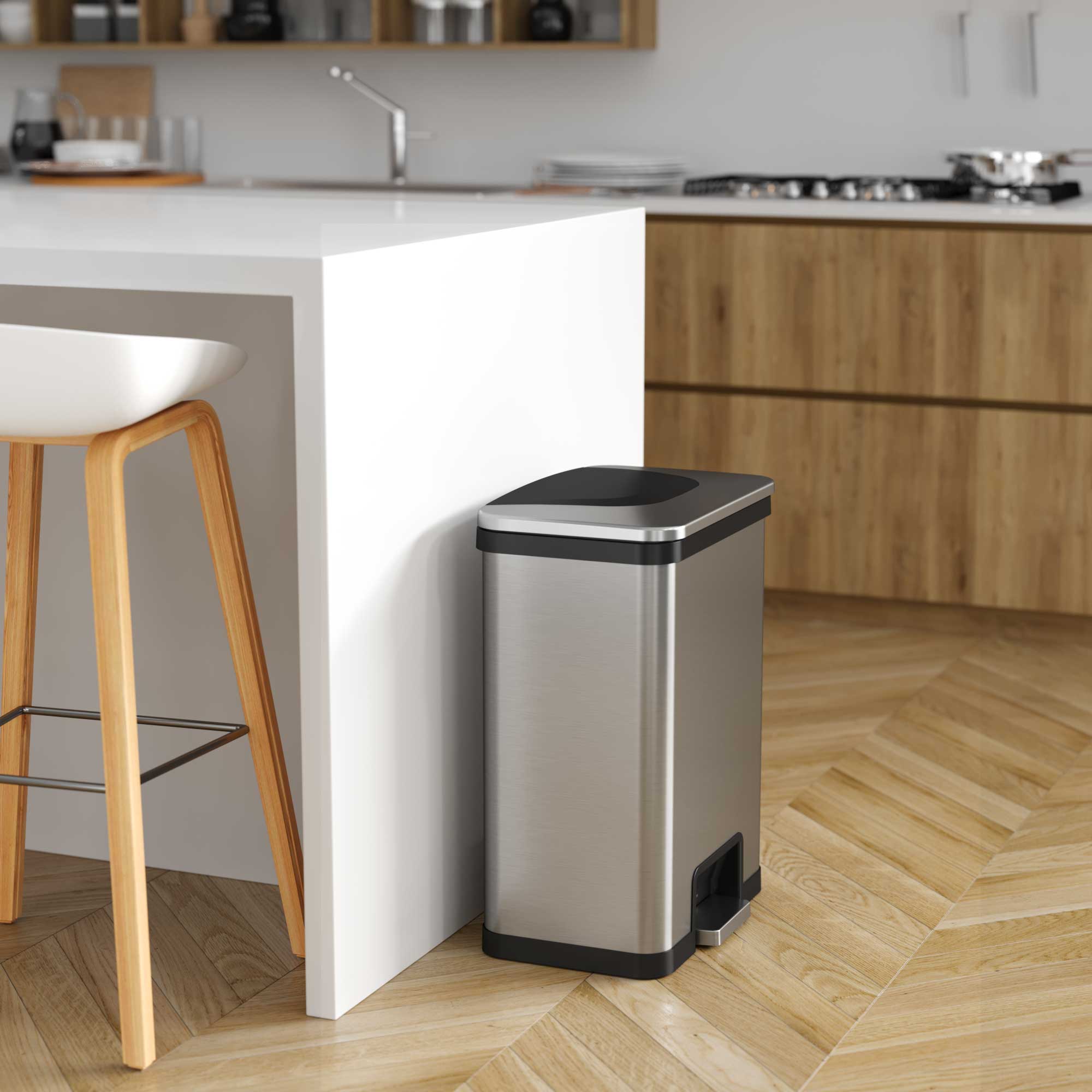 50 Liter / 13 Gallon AutoStep Stainless Steel Sensor Kitchen Trash