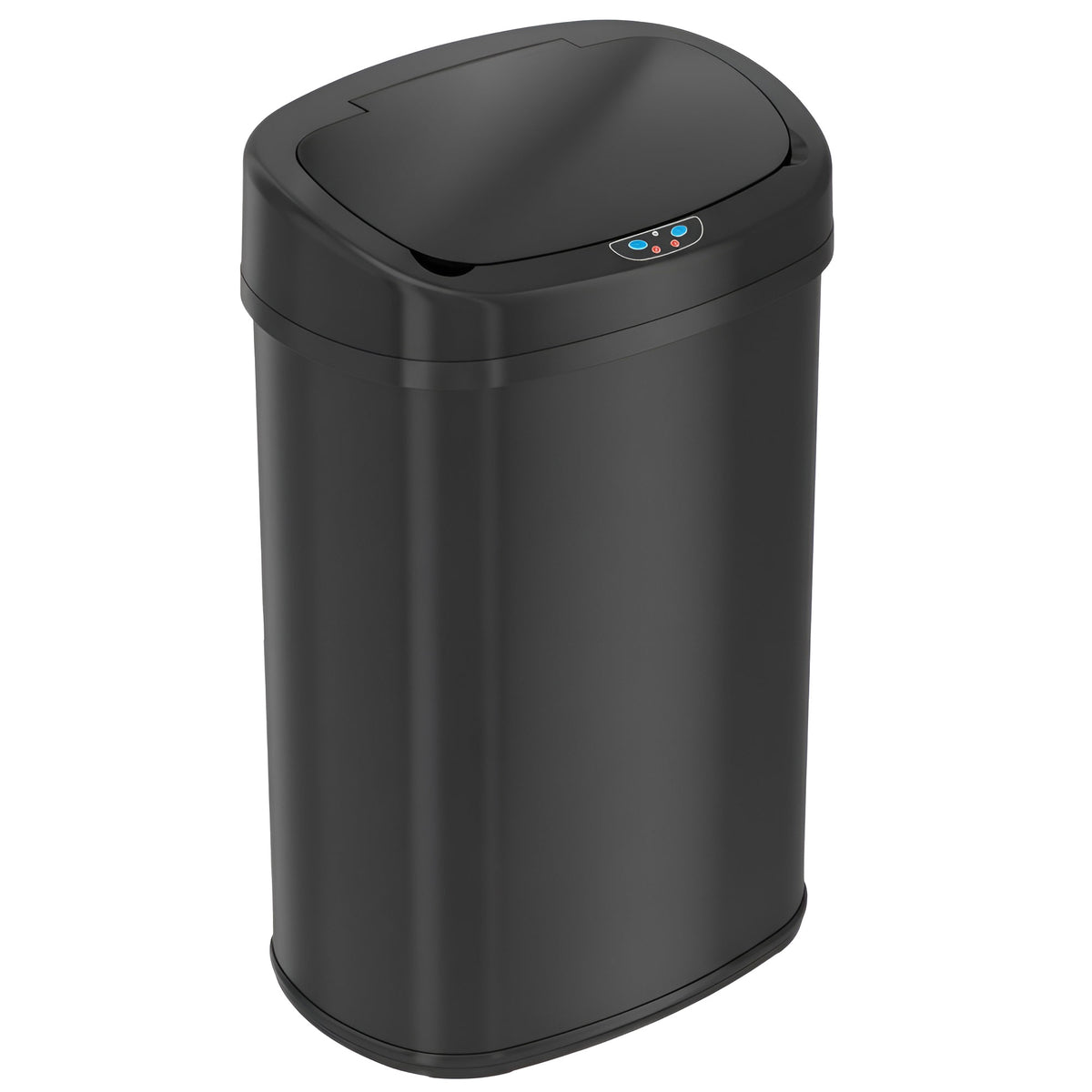 Main product image of the iTouchless ITOS13BK 50 Liter (13 Gallon) sensor trash can in black stainless steel finish