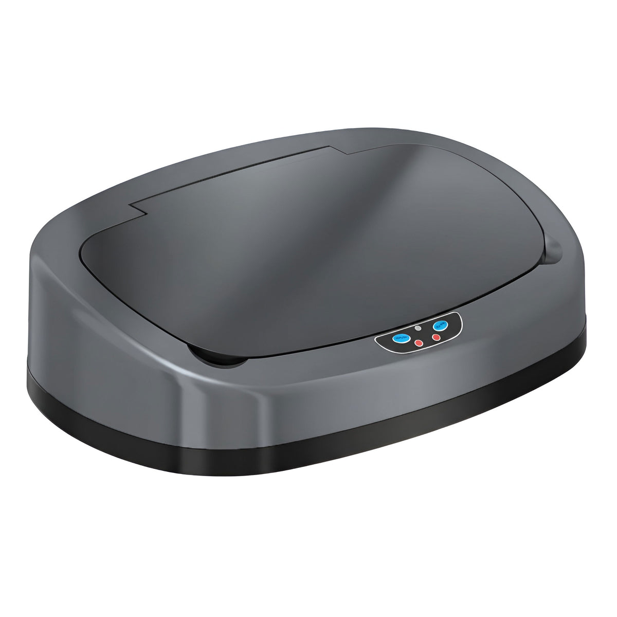 Replacement lid cover for iTouchless 13 Gallon Oval Sensor Trash Can in Gunmetal Gray, compatible with model ITOS13GY