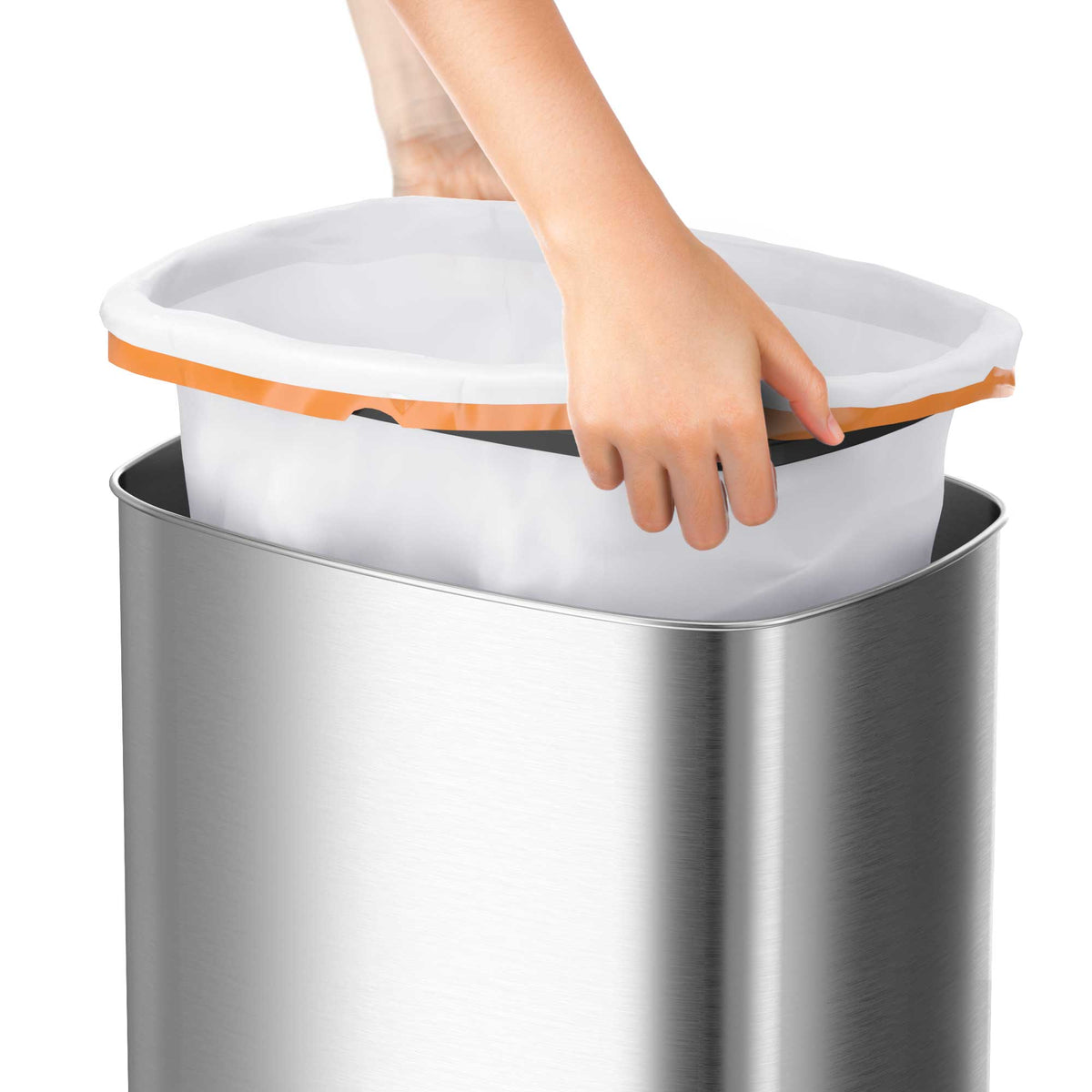 Trash Bag Retainer Ring of 24 Gallon Oval Sensor Trash Can