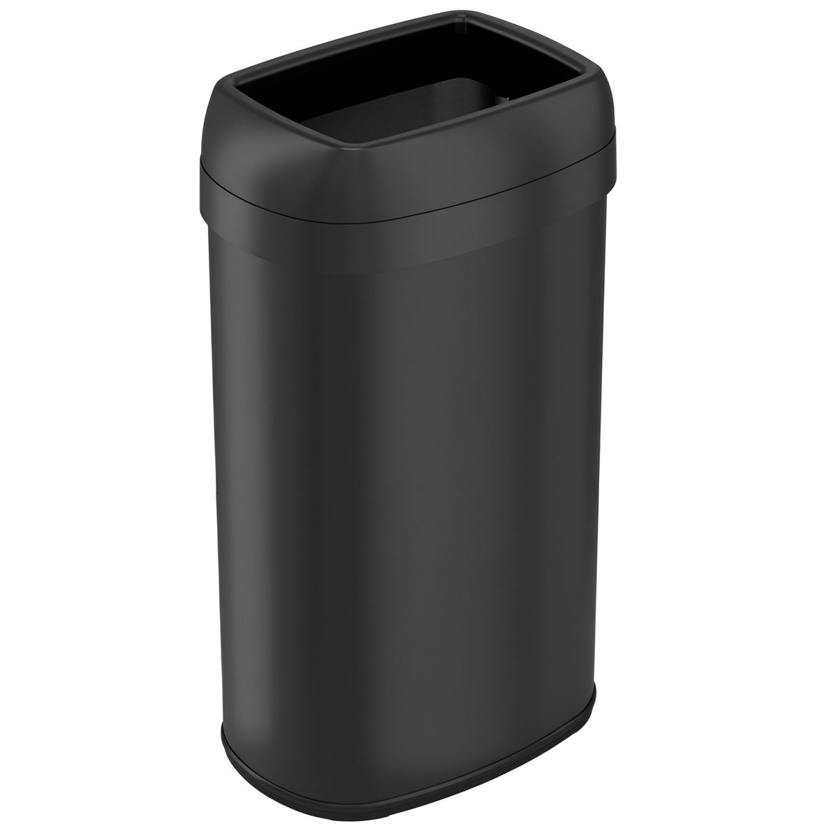 Main product image of the iTouchless OL16STVBK 61 Liter (16 Gallon) open top trash can in black stainless steel finish