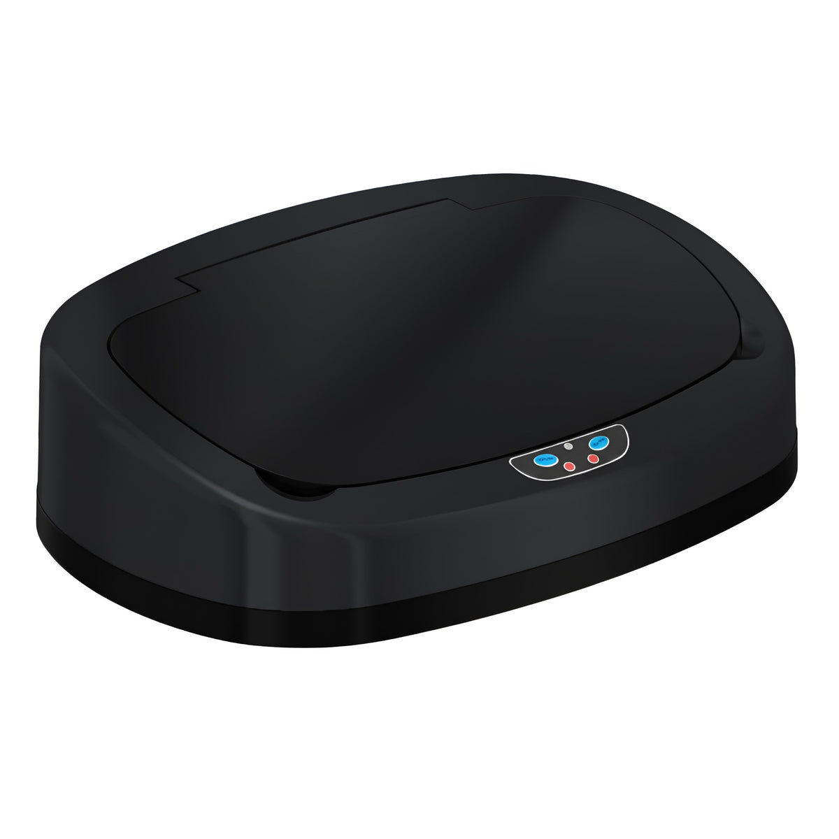 Replacement lid cover for iTouchless 13 Gallon Oval Sensor Trash Can in Matte Black, compatible with model ITOS13BK