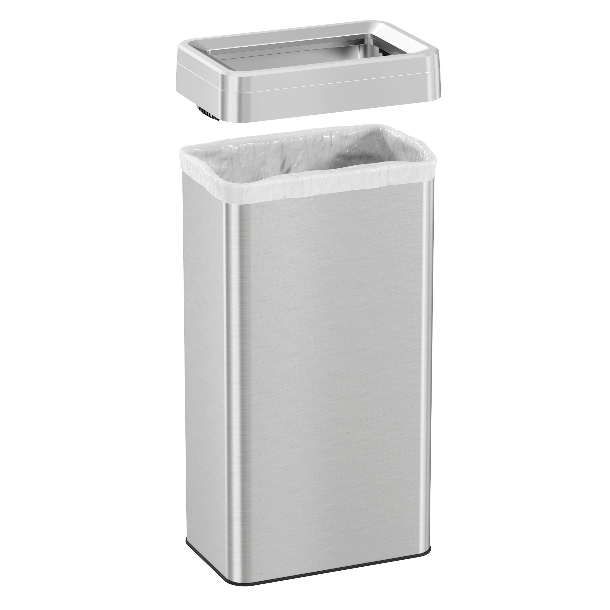 80 Liter / 21 Gallon Rectangular Open Top Stainless Steel Kitchen