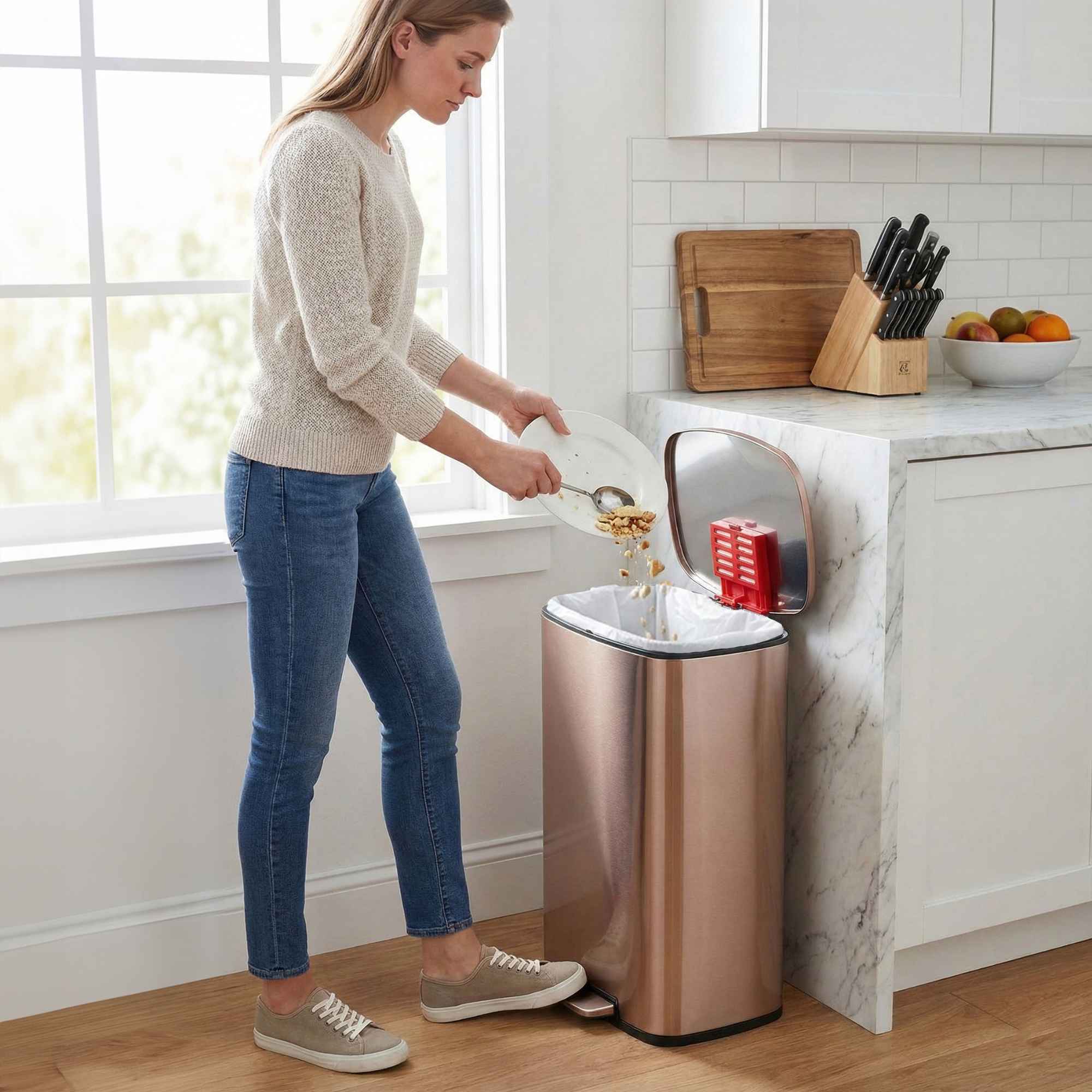 50 Liter / 13.2 Gallon SoftStep Rose Gold Stainless Steel Step