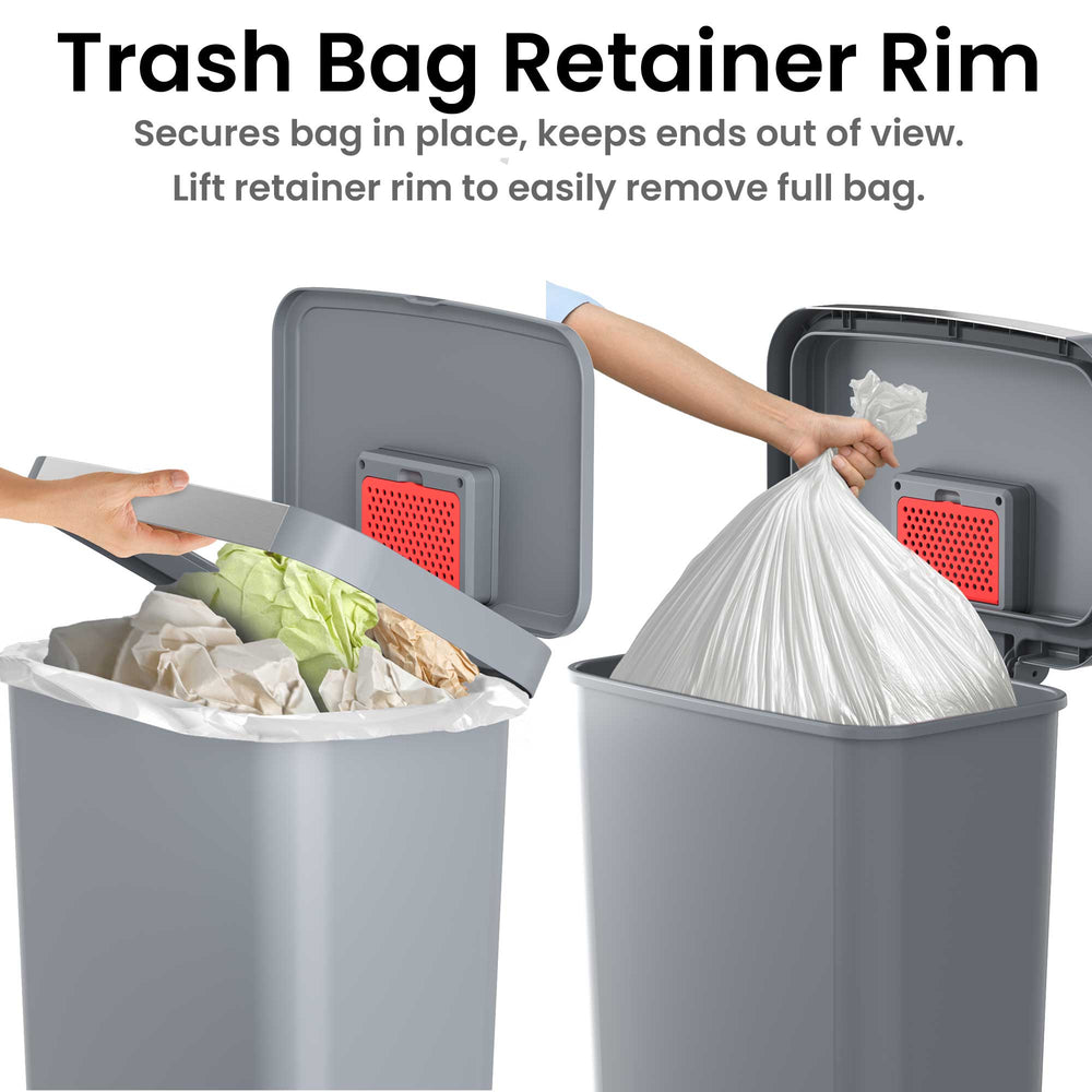50 Liter / 13.2 Gallon SoftStep Prime Step Kitchen Trash Can with Abso ...