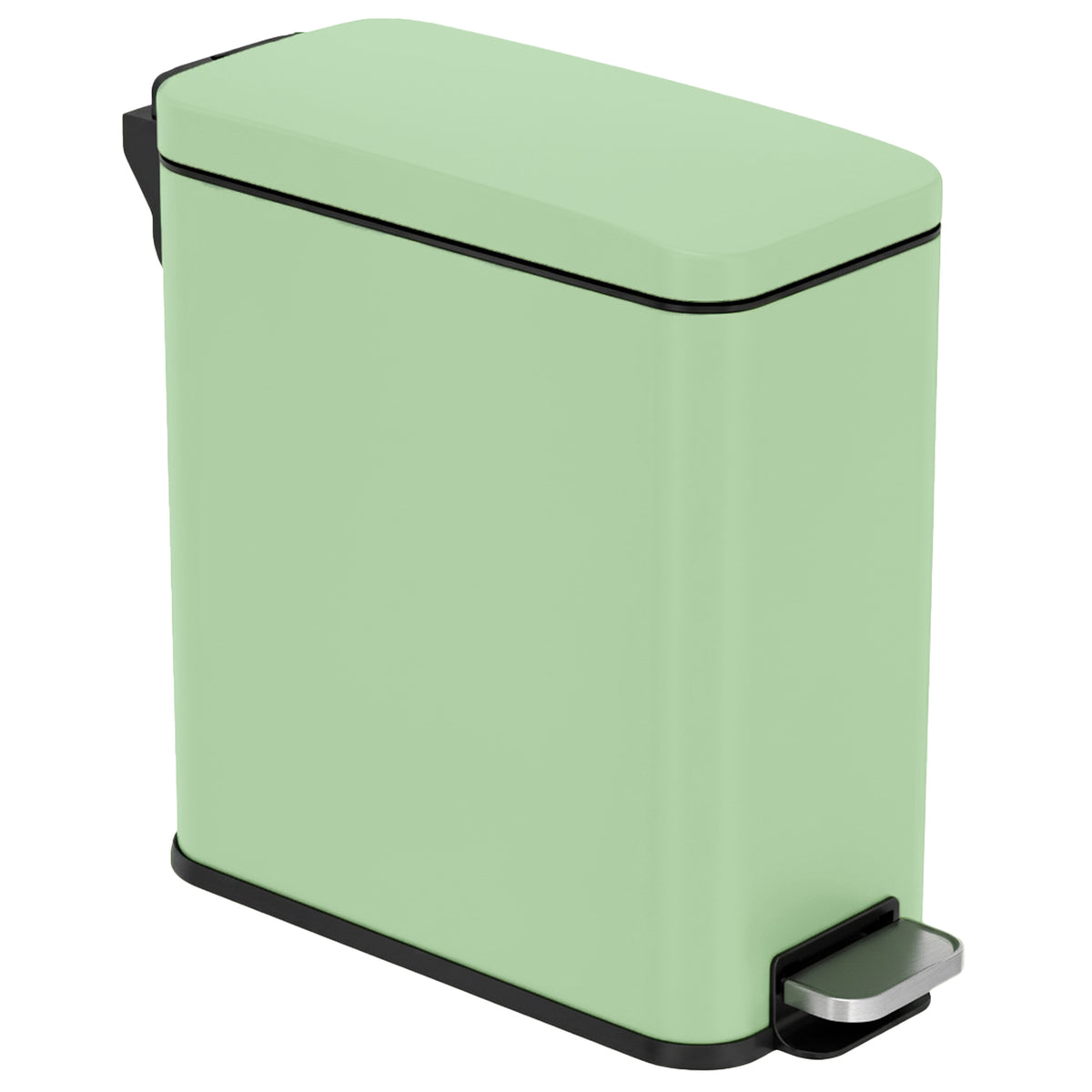 Main product image of the iTouchless PS03RGN 11 Liter (3 Gallon) slim step trash can in pastel green stainless steel finish