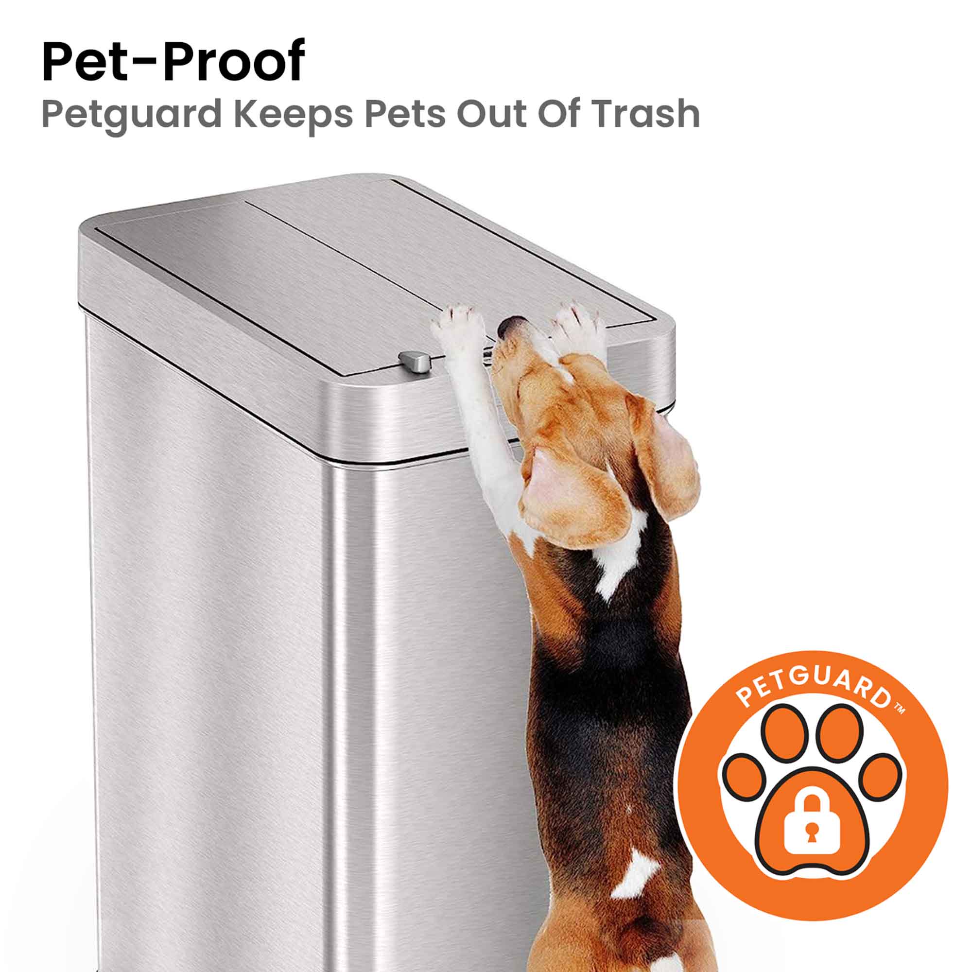 iTouchless Wings Open Sensor Trash Can - Thumbnail 2