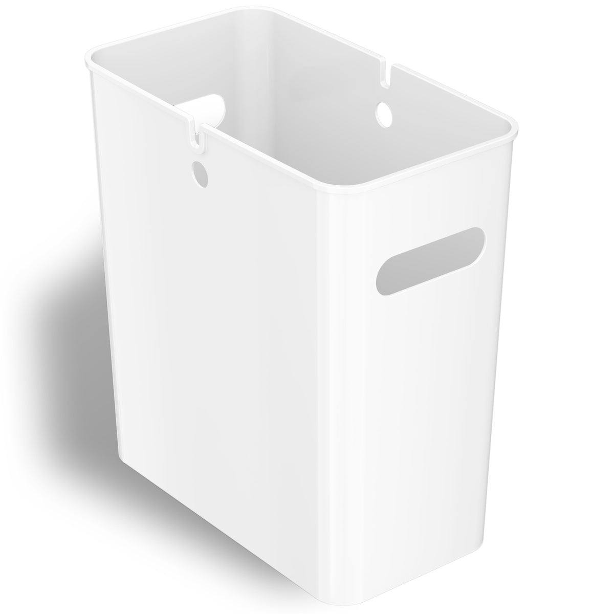 4.2 Gallon / 16 Liter SlimGiant Ivory White Wastebasket
