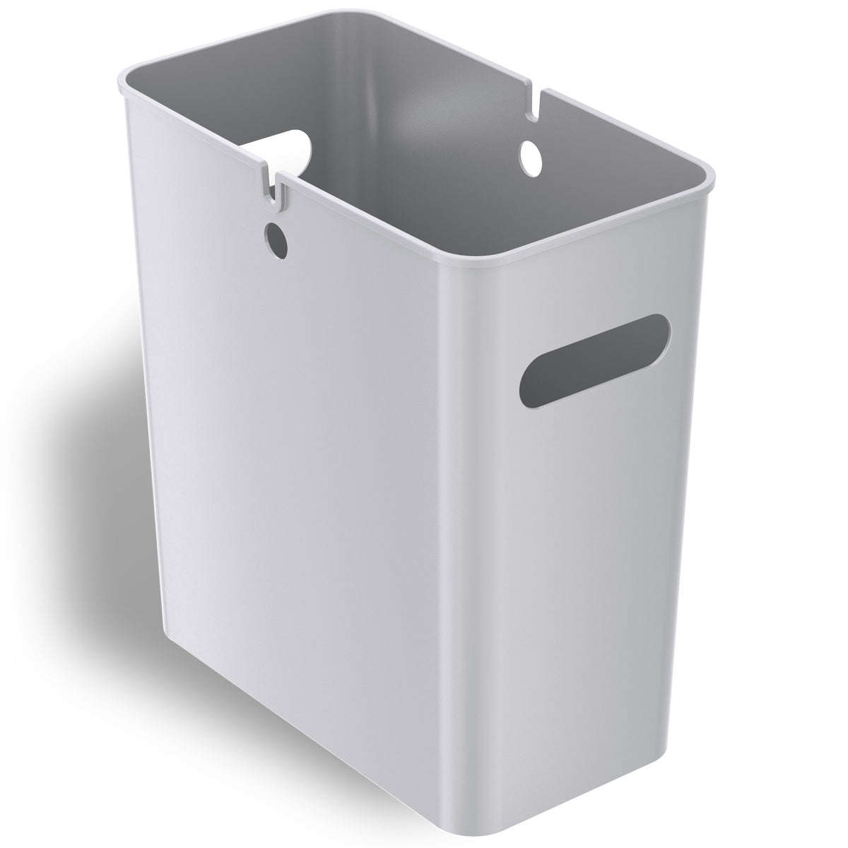 4.2 Gallon / 16 Liter SlimGiant Metallic Silver Wastebasket