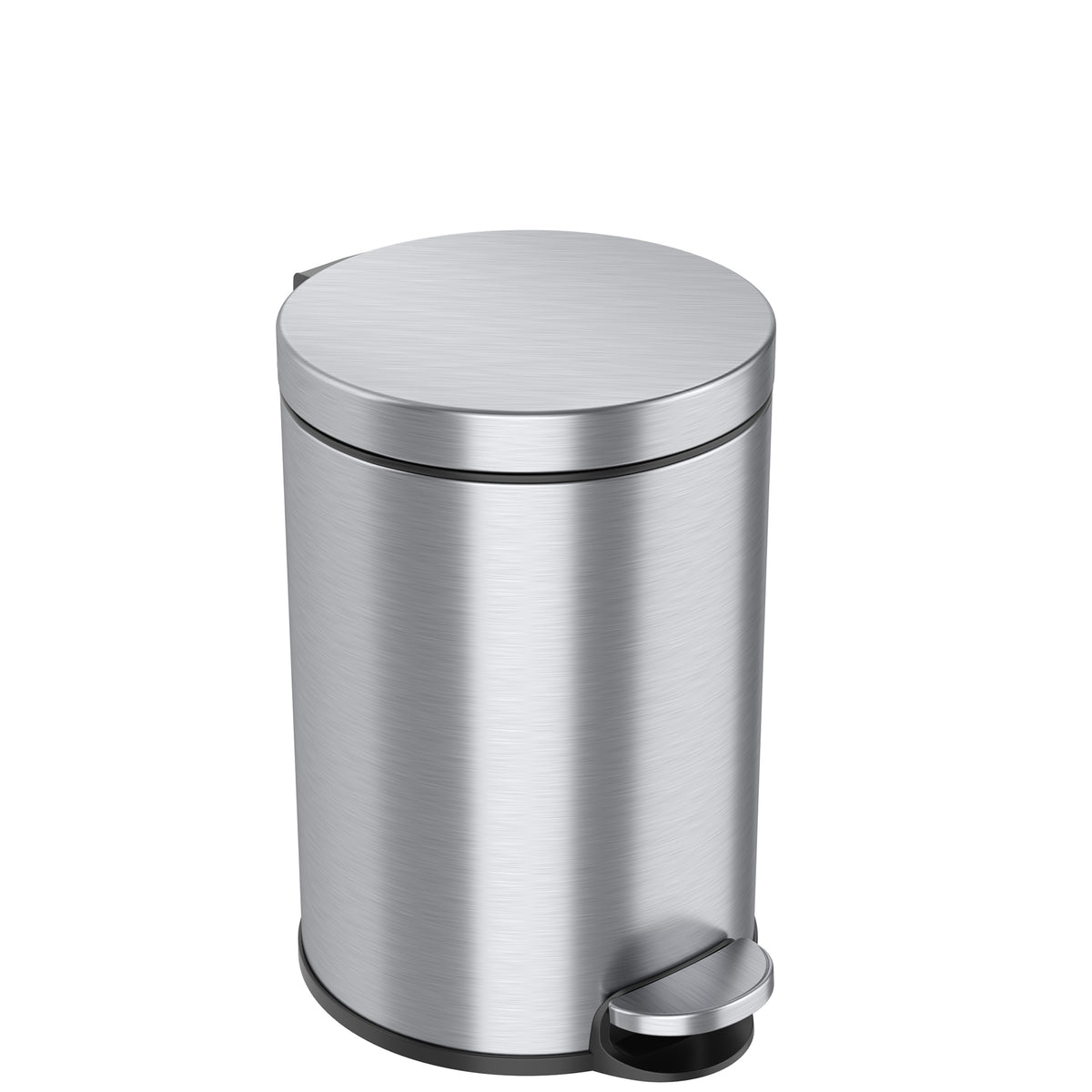 pedal trash can 12 Liter / 3.2 Gallon SoftStep Stainless Steel Round Step Bathroom Trash Can with AbsorbX Odor Filter
