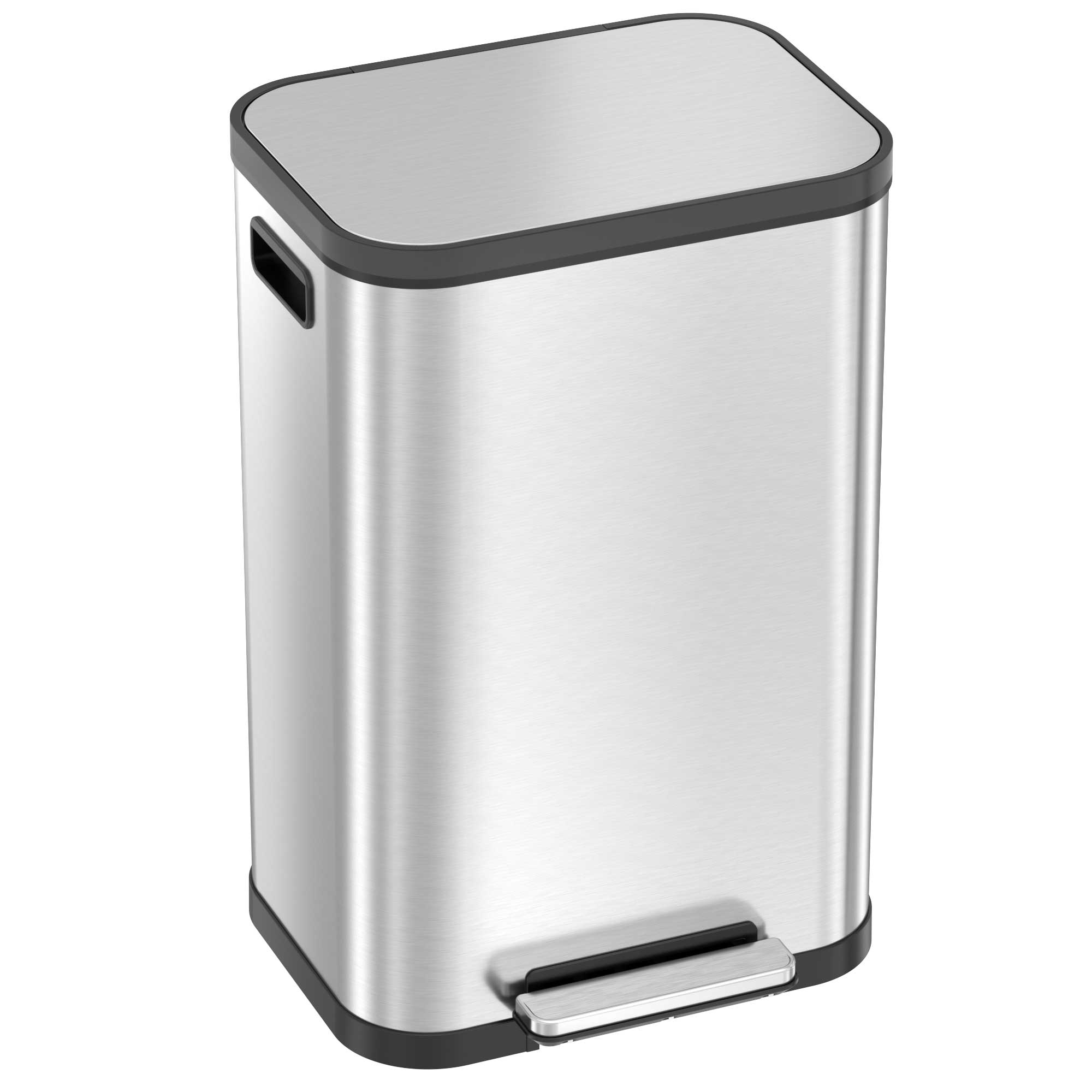 pedal garbage can 50 Liter / 13.2 Gallon SoftStep ProX Stainless Steel Step Pedal Kitchen Trash Can with AbsorbX Odor Filter