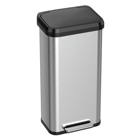 20 Gallon Stainless Steel Kitchen Trash Can with Step Pedal and Odor Filter