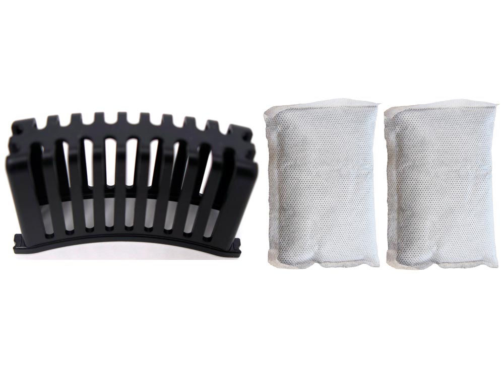 open lid trash can deodorizer compartment and filters (2 pieces)