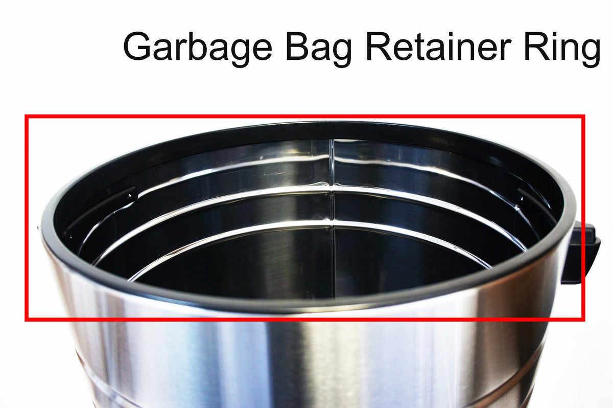 IT18RC and IT23RC Garbage Bag Retaining Ring Location